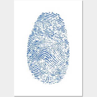 Blue Thumbprint Posters and Art